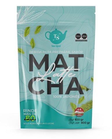 Matcha latte con leche de soya