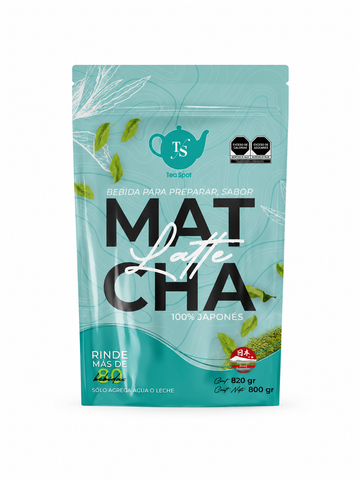 Matcha latte con leche de soya